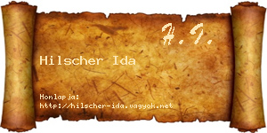 Hilscher Ida névjegykártya